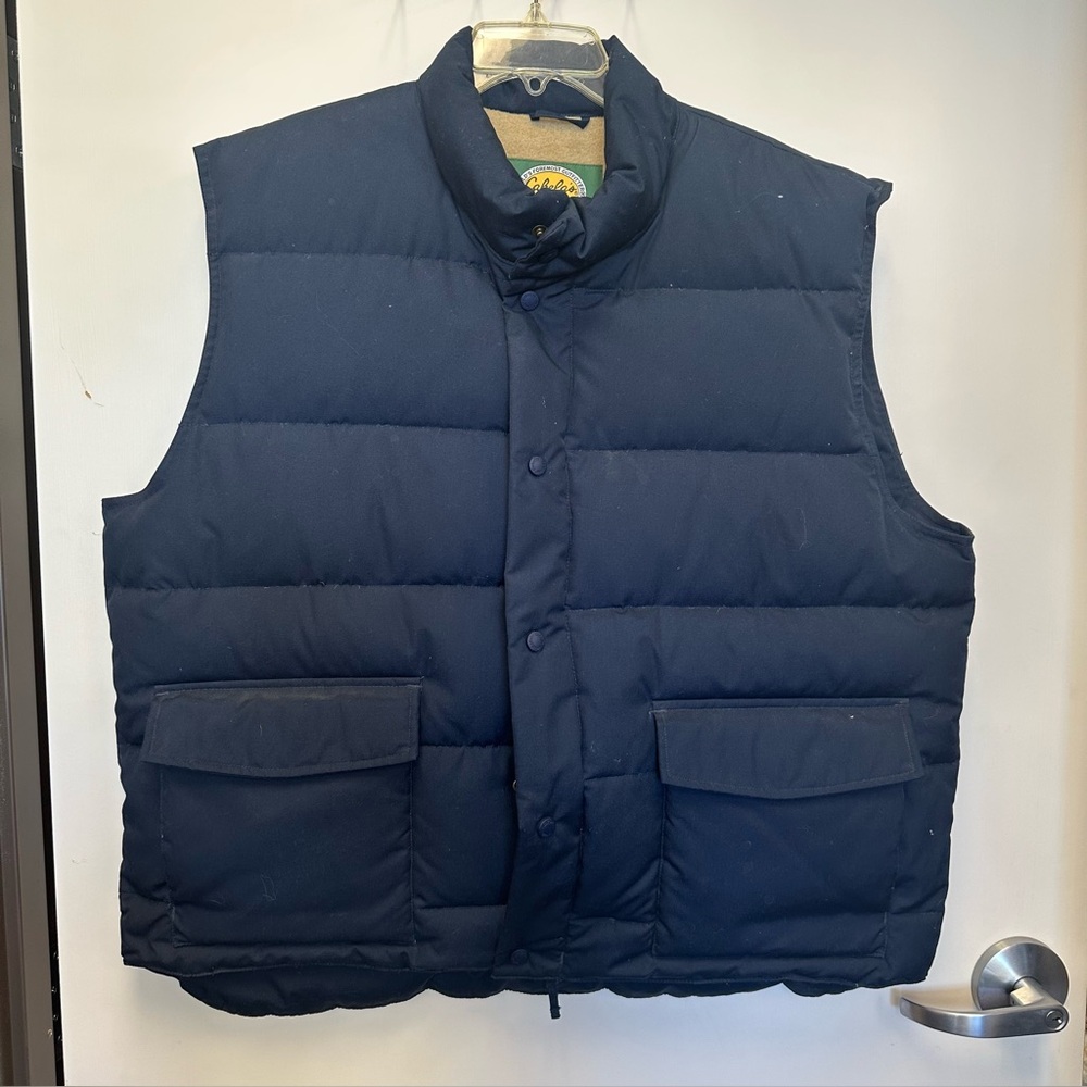 Cabela's Blue Quilted Puffer Vest premier Northern goose down